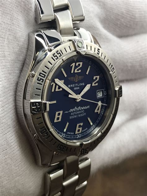 breitling colt a17350 band|Breitling colt automatic blue dial.